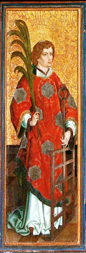 Der Heilige Laurentius; Ausschnitt aus dem Hertnid-Altar
